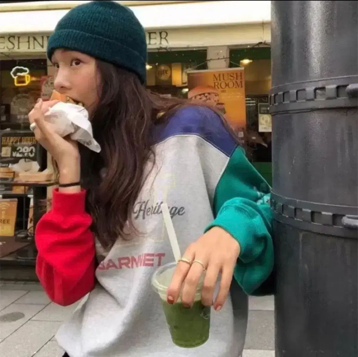 ザ・バーネット 23fw カラーブロック スウェット