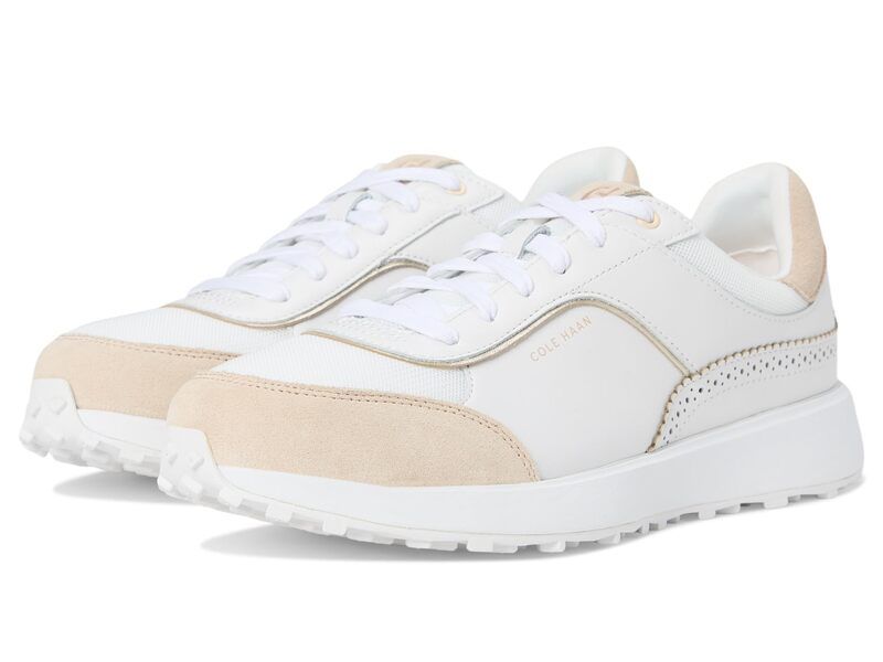 コールハーン レディース シューズ スニーカー Cole Haan Grand Crosscourt Hallet Runners White Oat Suede ホワイト