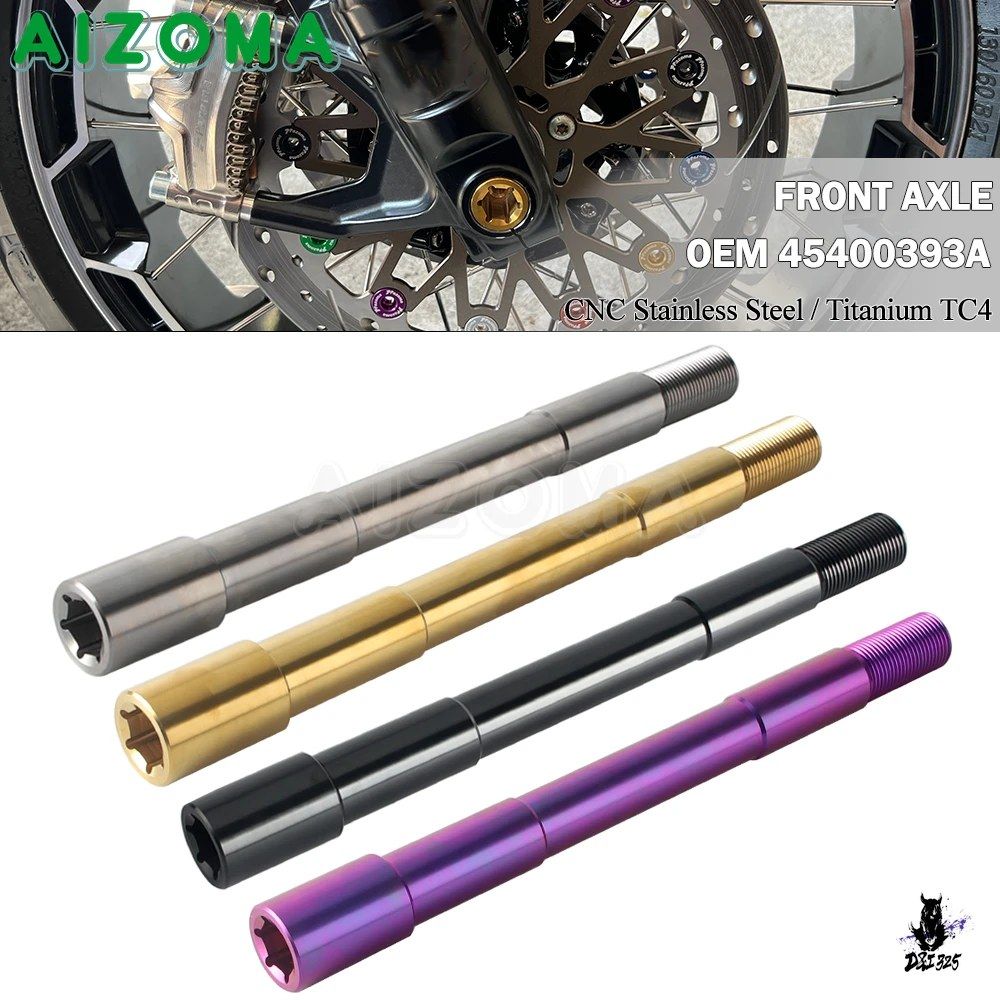 ハーレー Xオーリンズ倒立フォーク用 フロントホイールアクスル チタンTC4 P/N 45400392/45400393