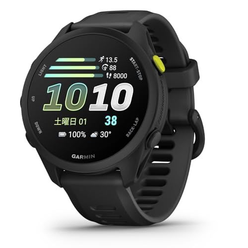 GARMIN(ガーミン)スマートウォッチ Forerunner 70 Black ロングバッテリー スマートウォッチモード 約 13 日間 高精度GPS ランニングウォッチ AMOLEDディスプレイ1.2インチ マラソン 軽量 防水 心拍数 睡眠スコア 健ry