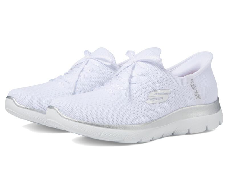 スケッチャーズ レディース シューズ スニーカー SKECHERSummits Night Chic Hands Free SlipIns White Silver ホワイト 16,786円