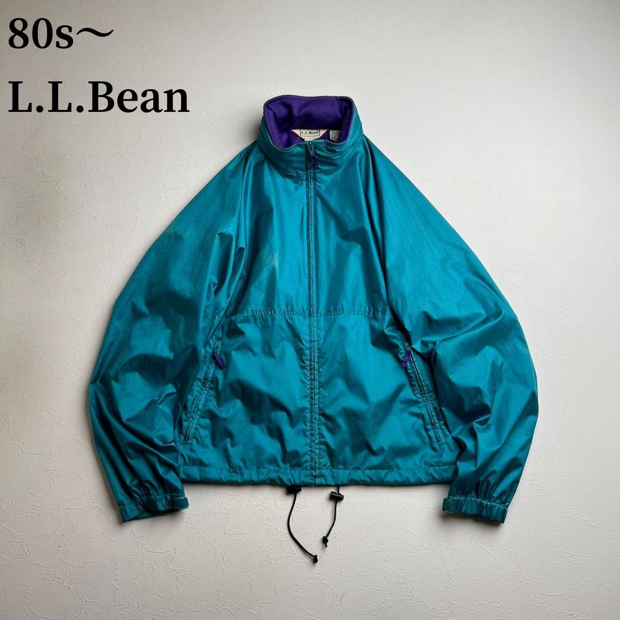 80s L.L.Bean パッカブル 隠しフード ナイロンジャケット エルエル 