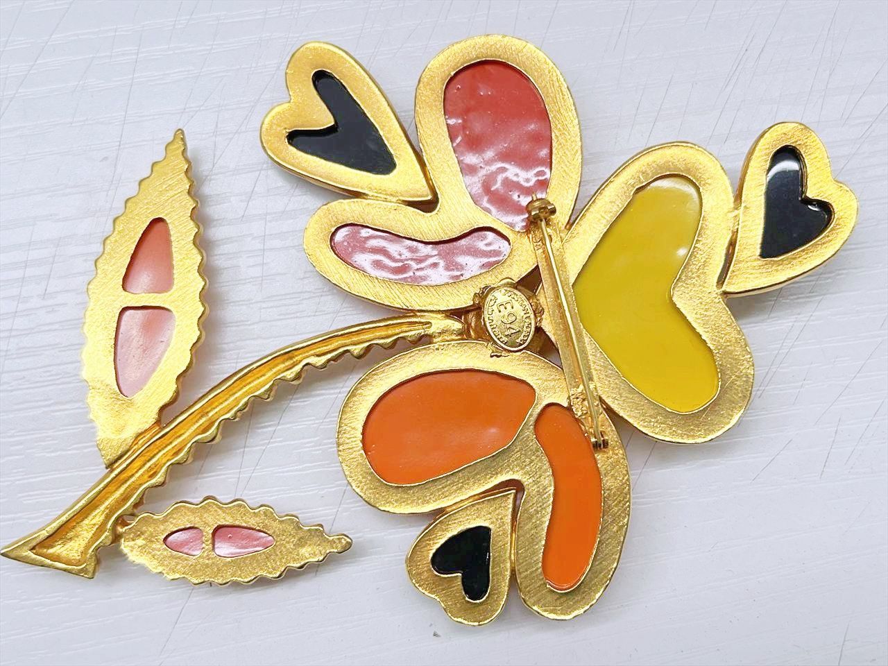 レア 大振り 美品 Christian Lacroix クリスチャンラクロワ フラワー