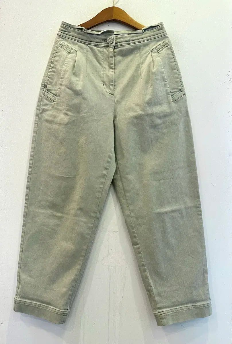 ハンサム マイン（MINE） ターキーグリーン デニムパンツ 出品
