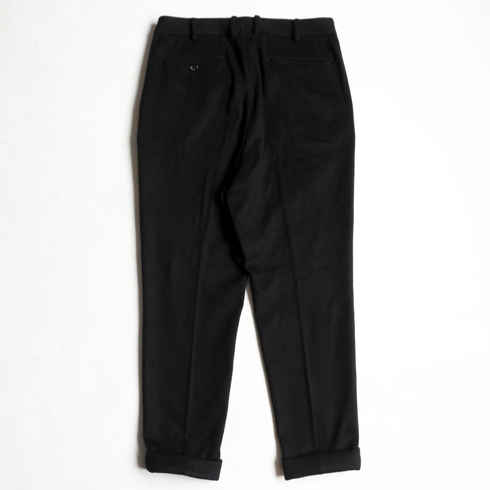 【極美品】PORTER CLASSIC【CASHMERE TAILORED PANTS (BABY CASH)】L ブラック ベイビーキャッシュ カシミア パンツ ポータークラシック 26060710 極美品】PORTER CLASSIC【CASHMERE TAILORED PANTS (BABY CASH)】L