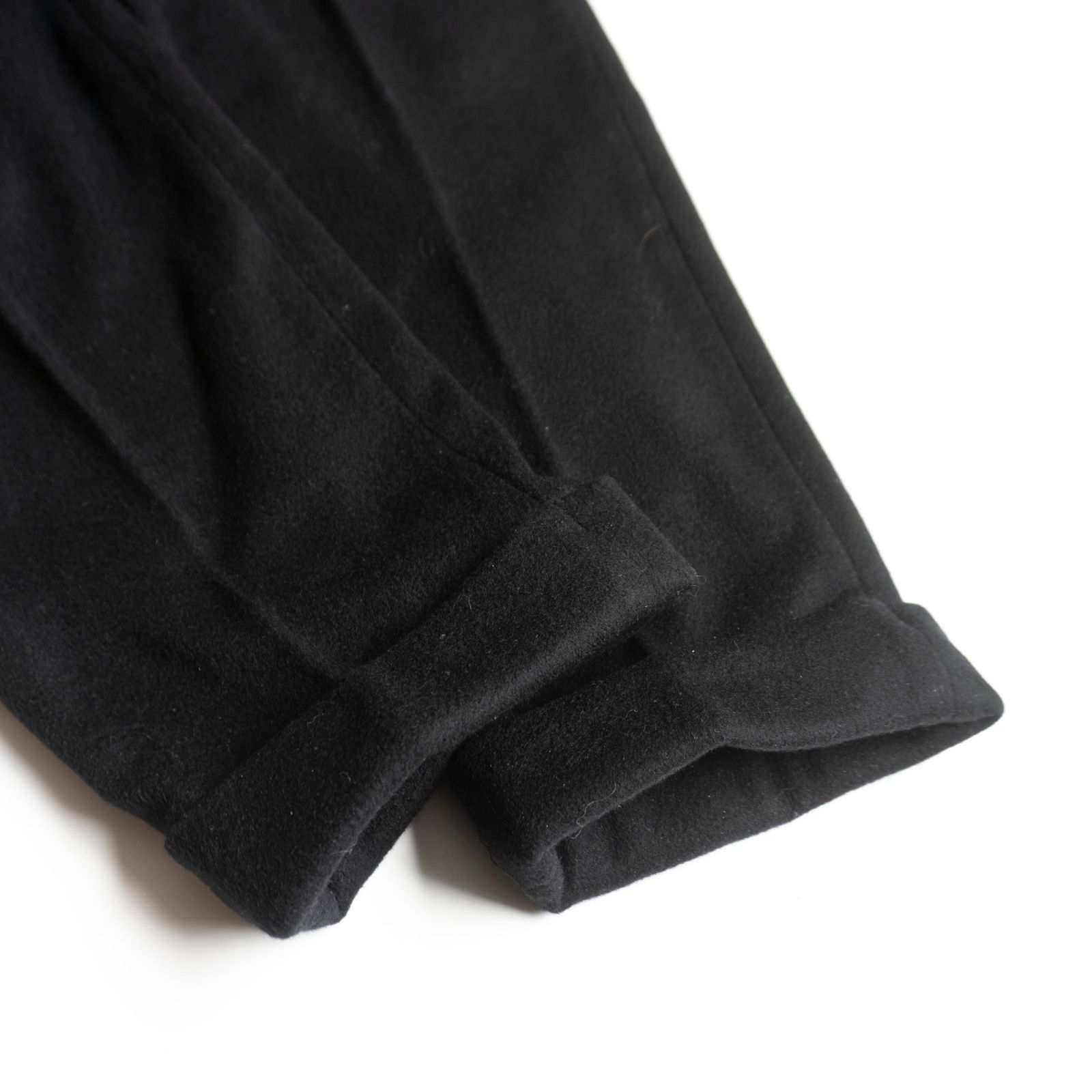 【極美品】PORTER CLASSIC【CASHMERE TAILORED PANTS (BABY CASH)】L ブラック ベイビーキャッシュ カシミア パンツ ポータークラシック 26060710 極美品】PORTER CLASSIC【CASHMERE TAILORED PANTS (BABY CASH)】L