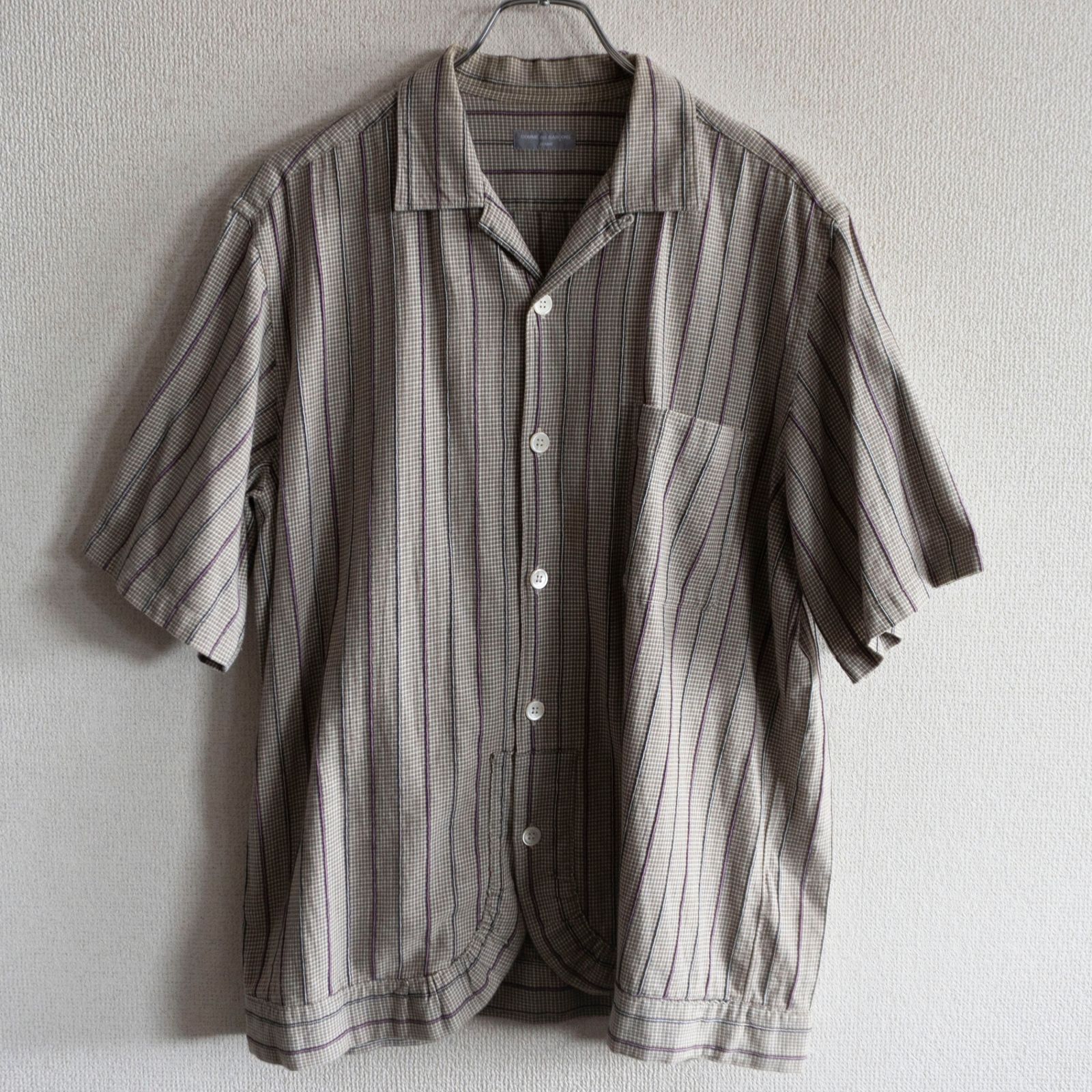00s コムデギャルソンオム コットンリネンパンツ AD2000アーカイブ AD2000/アーカイブ】COMME des GARCONS HOMME【00s 半袖 チェック