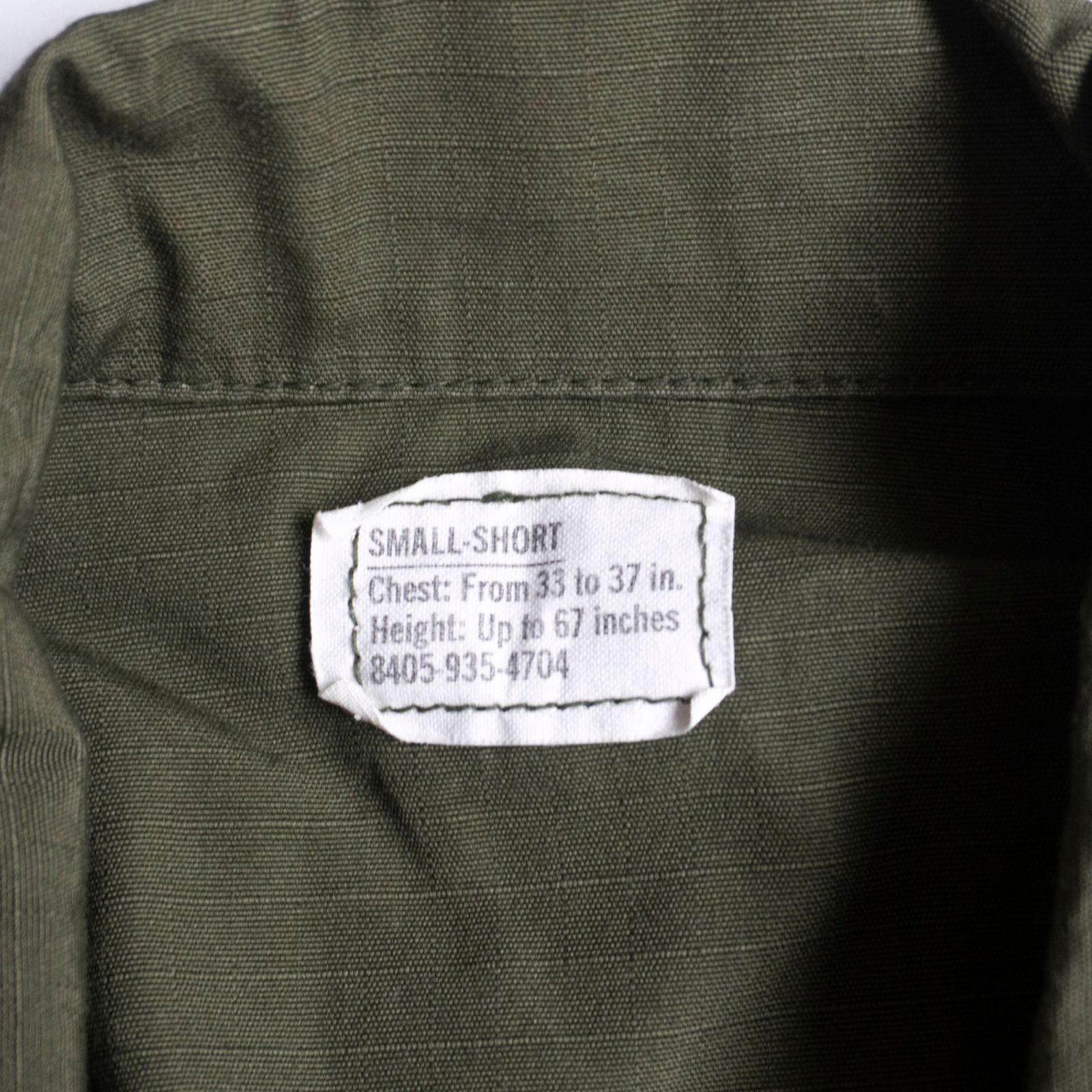 70s】US ARMY【5th ジャングルファティーグジャケット】SMALL SHORT