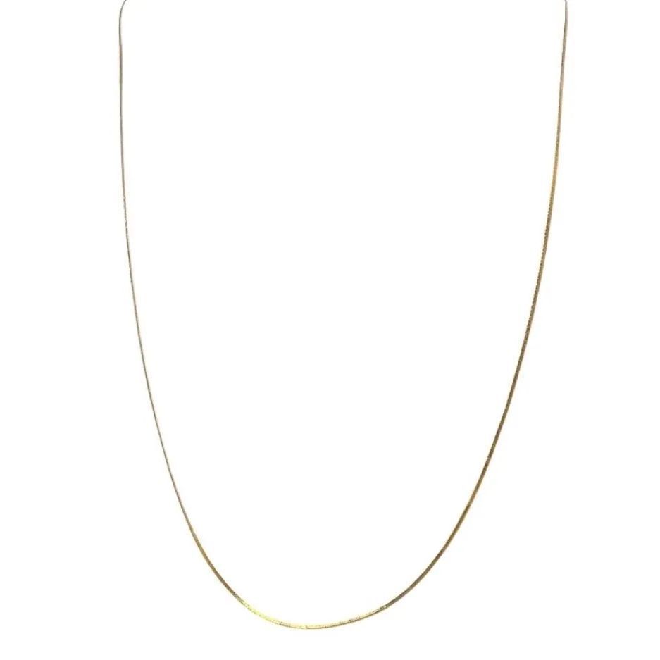 【14KT】14金 K14 ゴールド ネックレス レディース 細身 Italy ゴールドアクセ 0.8g 45cm