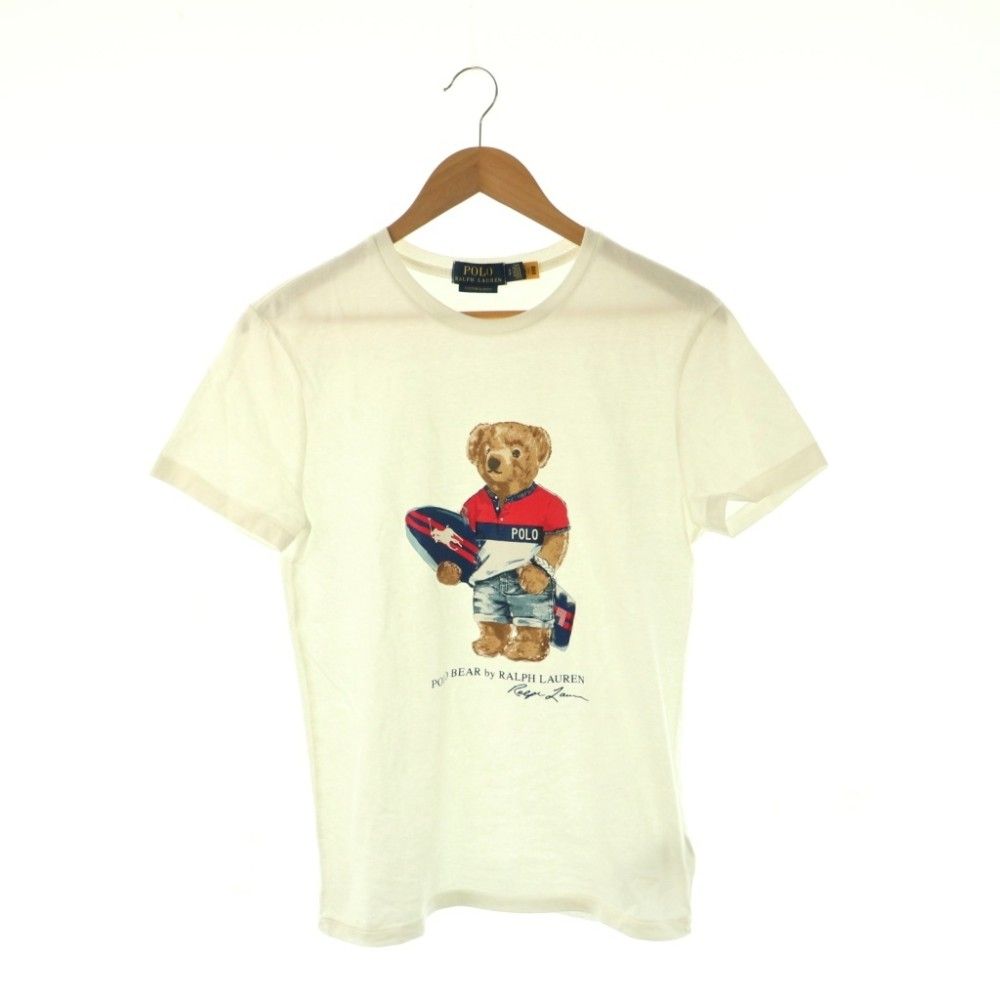 ポロ ラルフローレン POLO RALPH LAUREN Tシャツ カットソー 半袖 ロゴ ポロベア S ホワイト マルチカラー /DO ■GY18