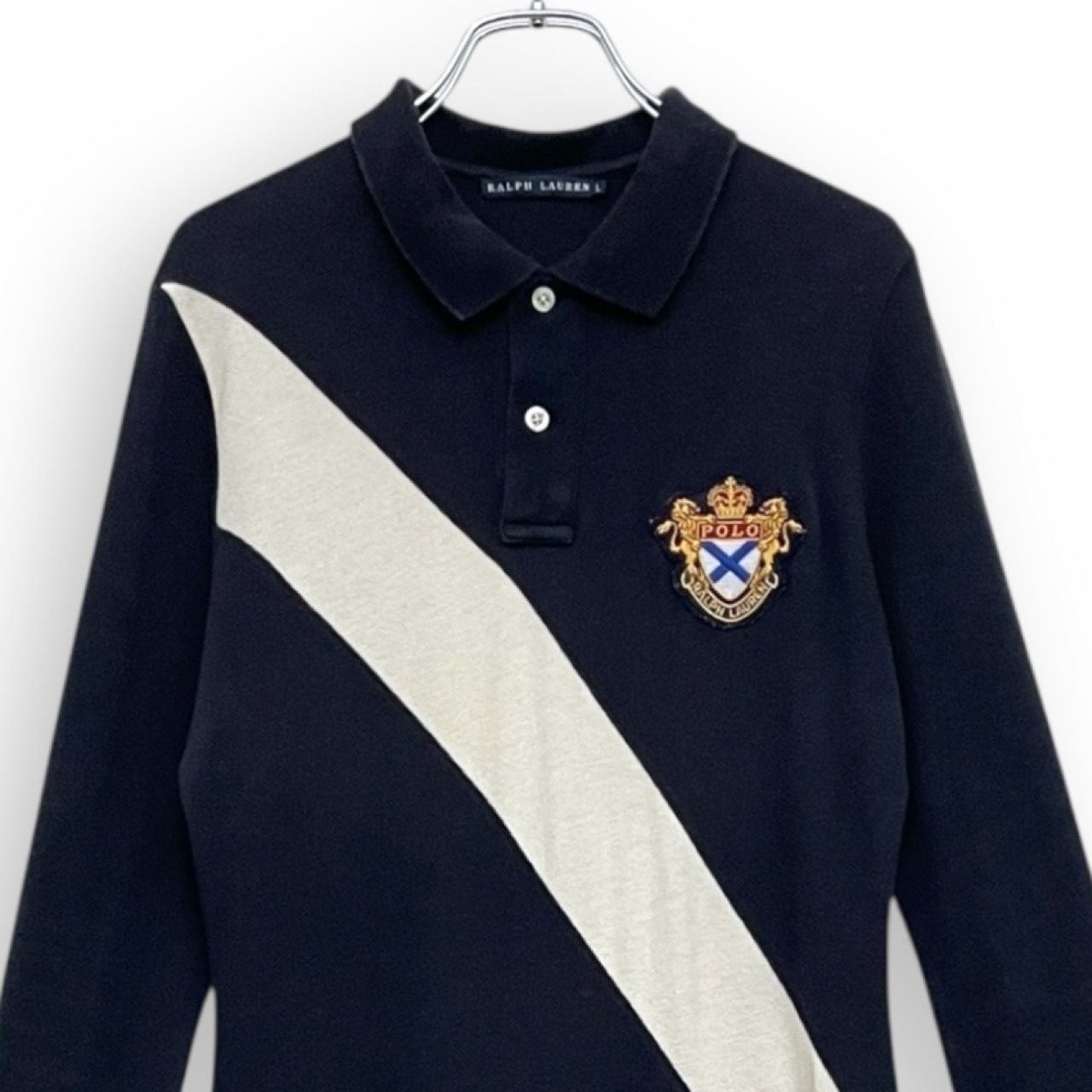 RALPH LAUREN ラルフローレン ポロシャツ ロング ワンピース ネイビー