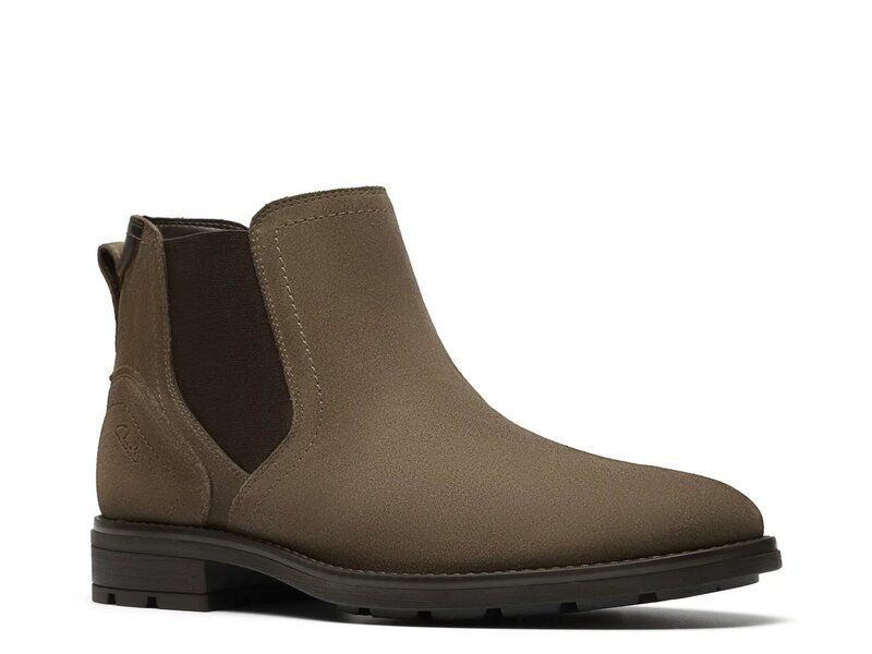 クラークス メンズ シューズ ブーツ・レインブーツ チェルシーブーツ チェルシー ブーツ Clarks Emmet Easy Chelsea Boot Stone Suede ストーン