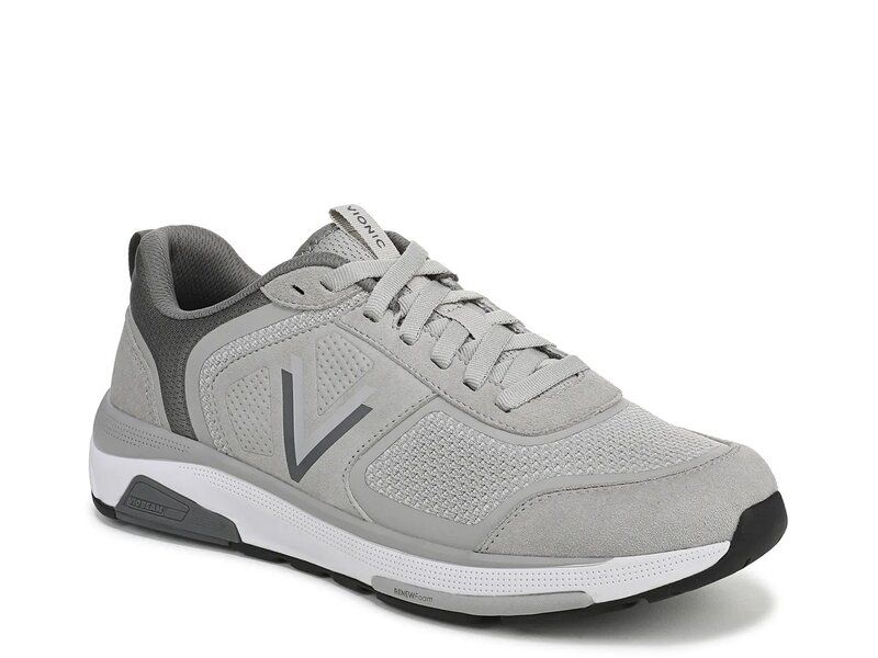 バイオニック メンズ シューズ スニーカー ニット Vionic Walk Stride Knit Sneaker Grey グレー
