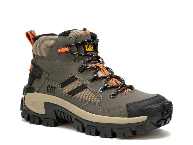キャタピラー メンズ シューズ ブーツ・レインブーツ Caterpillar Invader Mid Vent Composite Toe Work Boot Mens Dark Brown ブラウン