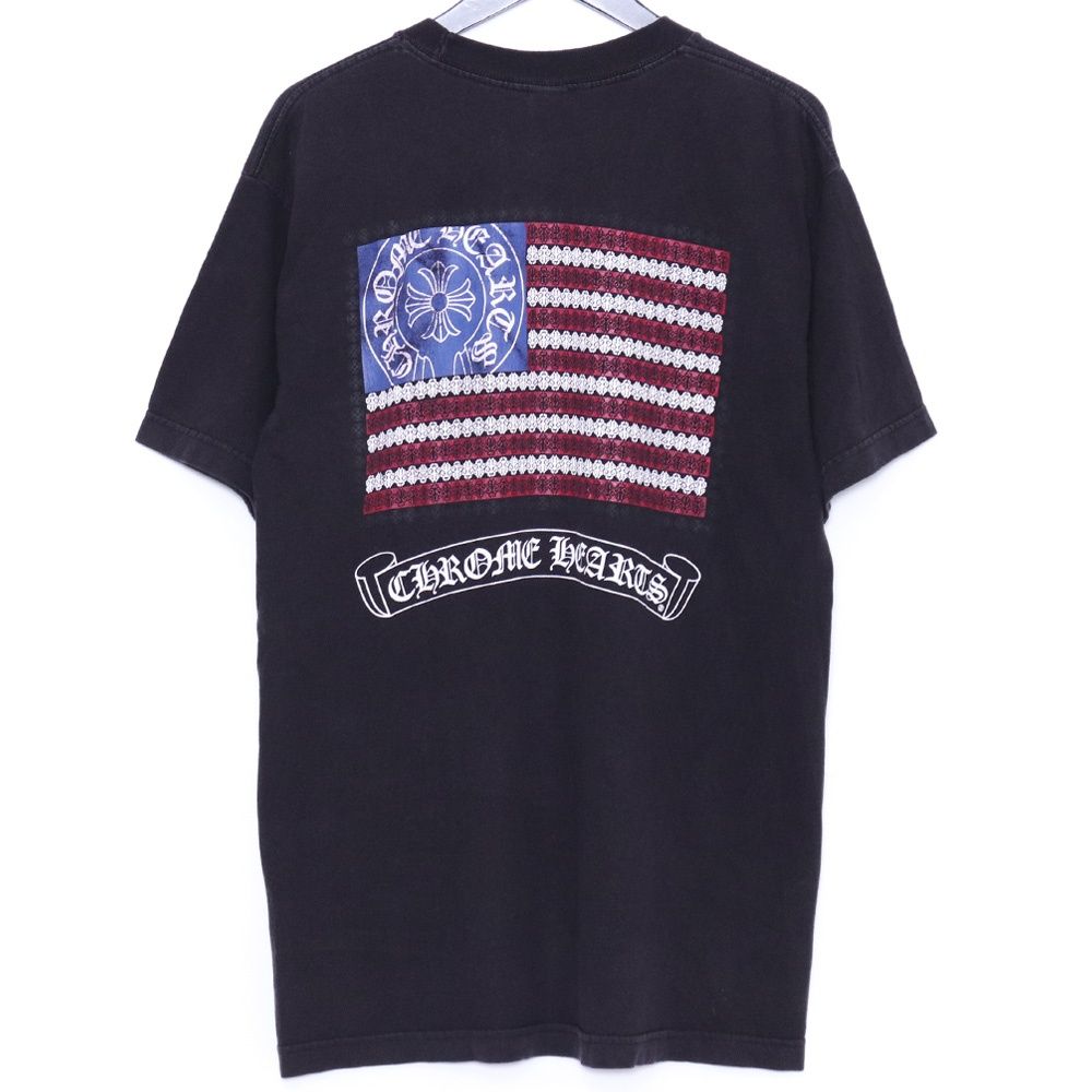 CHROME HEARTS オールド アメリカンフラッグダガーTシャツ Lサイズ ブラック