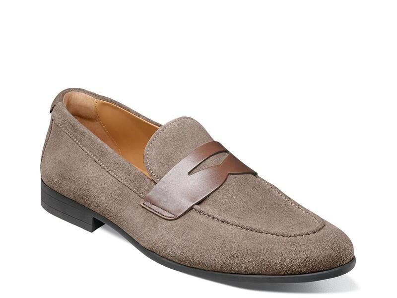 フローシャイム メンズ シューズ スリッポン・ローファー Florsheimodena Penny Loafer Grey Suede グレー