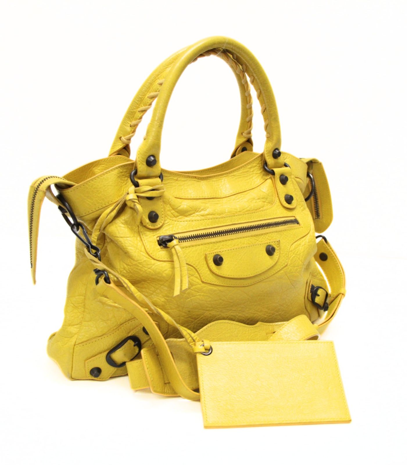 BALENCIAGA バレンシアガ ザ・タウン 2WAYバッグ レザー イエロー