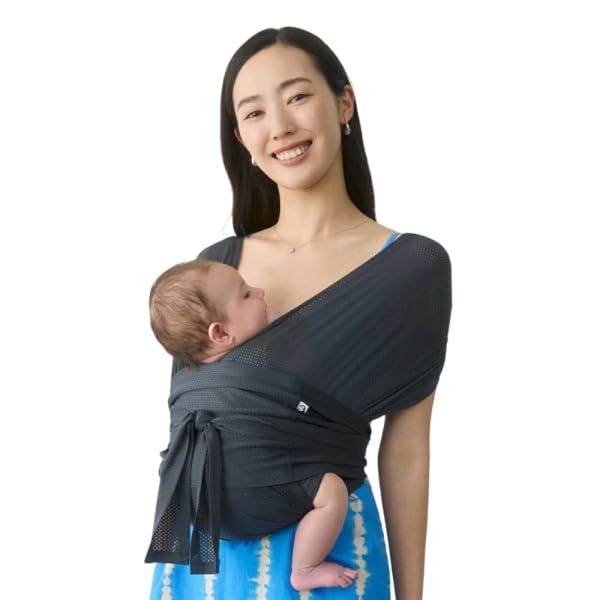 【ヘッドサポート入り】コニー抱っこ紐 FLEX サイズ調節 AirMesh (Konny) 夏用 抱っこ紐 エアーメッシュ素材 涼しく快適 ママパパ兼用 ベビー スリング 新生児~20kg 国際安全認証取得 赤ちゃん 寝かしつけ 出産祝い 収納袋付き 出pms