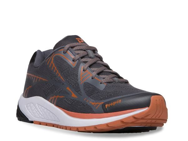 プロペット メンズ シューズ スニーカー Propet One LT Walking Shoe Mens GreyOrange グレー