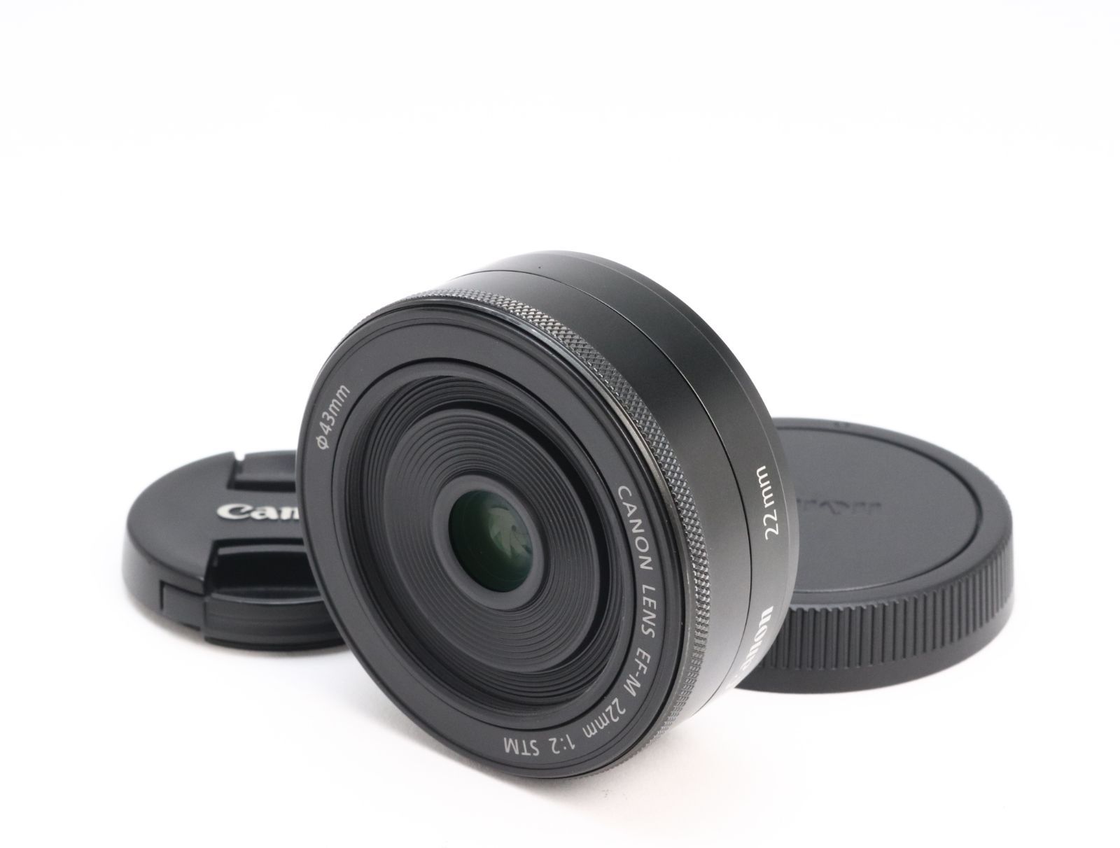 AB+ (良品) Canon キヤノン EF-M 22mm F2 STM ブラック 初期不良返品対応 66-153