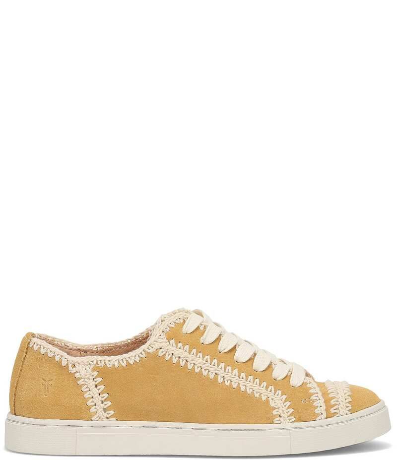 フライ レディース ボトムス カジュアルパンツ スニーカー スエード レース Frye Ivy Crochet Low Lace Suede Sneakers Marigold