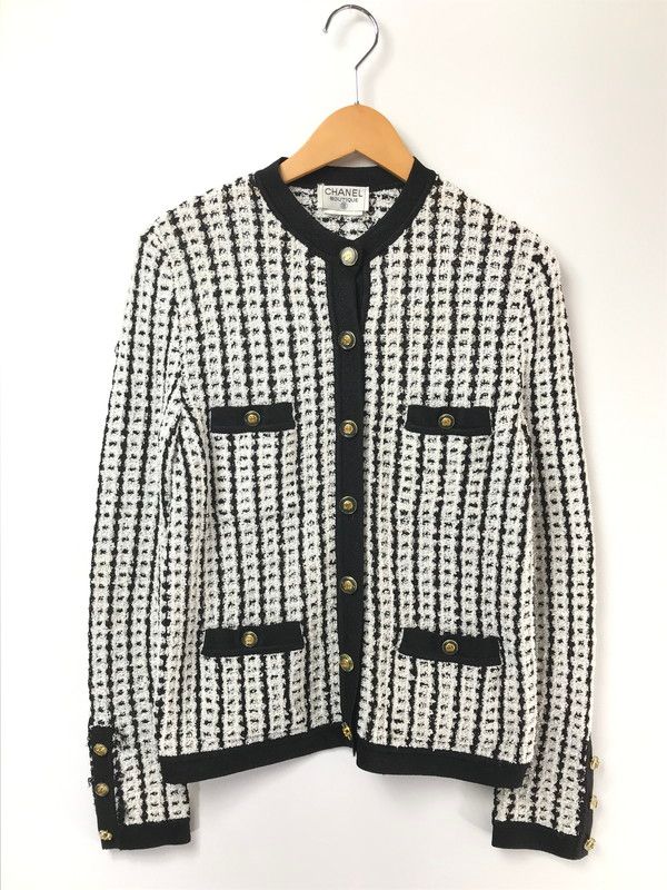 【中古品】 CHANEL BOUTIQUE シャネル ブティック COCO MARK BUTTON KNIT CARDIGAN ココ マーク ボタン ニット カーディガン トップス 【183-260621-rt-05-tagh】