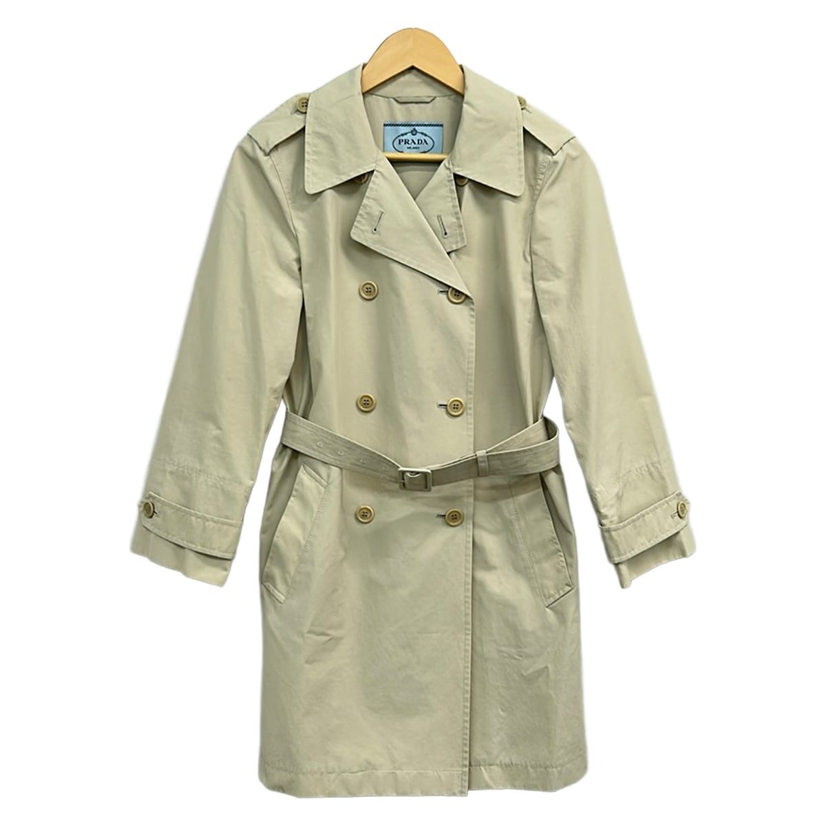 PRADA(プラダ) コート サイズ38 S レディース - ライトグレーベージュ 長袖/春/秋