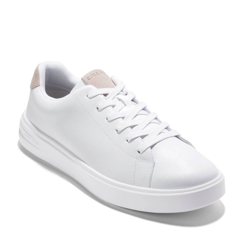 【送料無料】 コールハーン メンズ スニーカー シューズ Cole Haan Grand Court Mens Leather Sneakers Optic White White