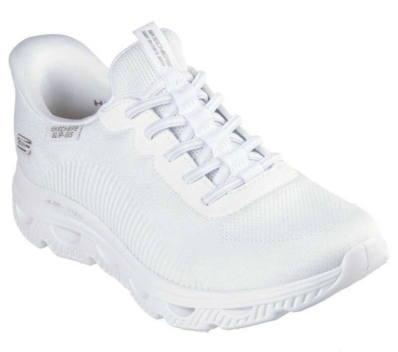 スケッチャーズ レディース シューズ スニーカー BOBS by Skechers Hands Free Slipins Arc Waves Womensneakers White ホワイト