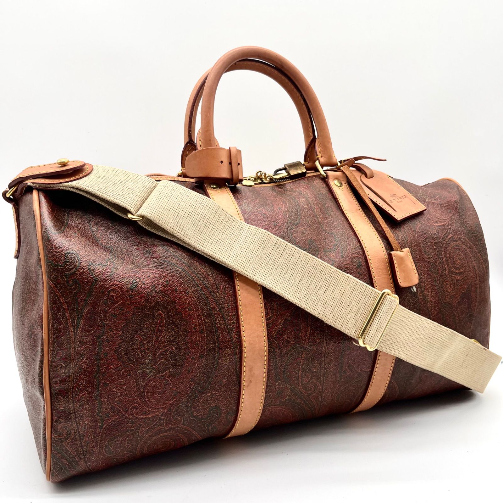 美品◎ETRO エトロ ペイズリー柄 2way ボストンバッグ ハンドバッグ