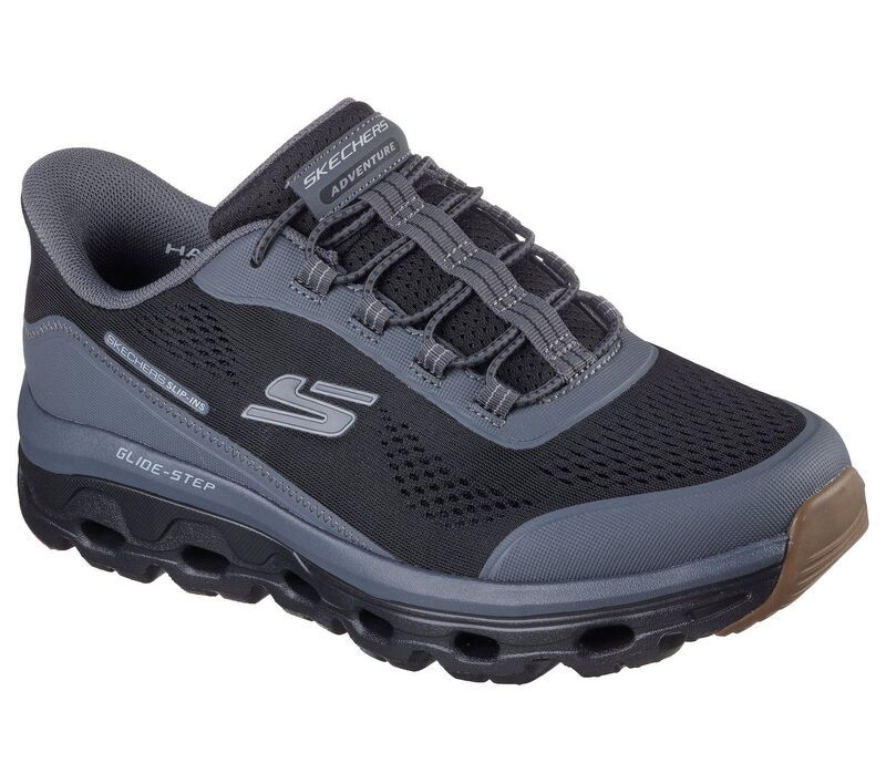 スケッチャーズ メンズ シューズ スニーカー Skechers Hands Free Slipins GlideStep Sole Menshoes Black Charcoal ブラック