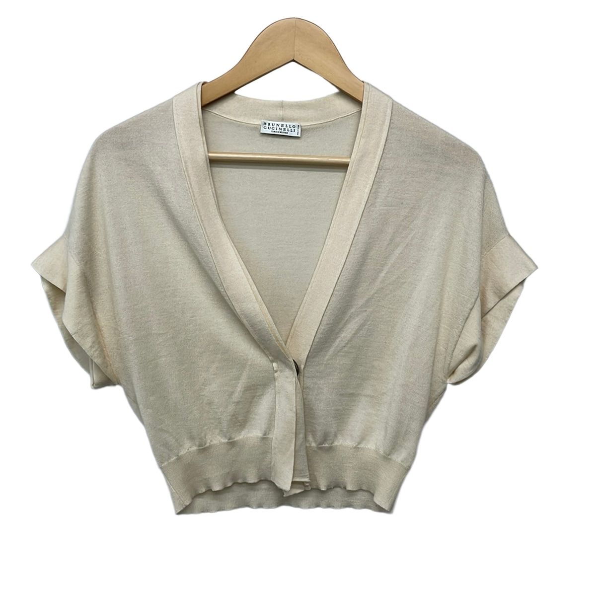 BRUNELLO CUCINELLI(ブルネロクチネリ) ボレロ サイズM レディース美品 - ベージュ 半袖