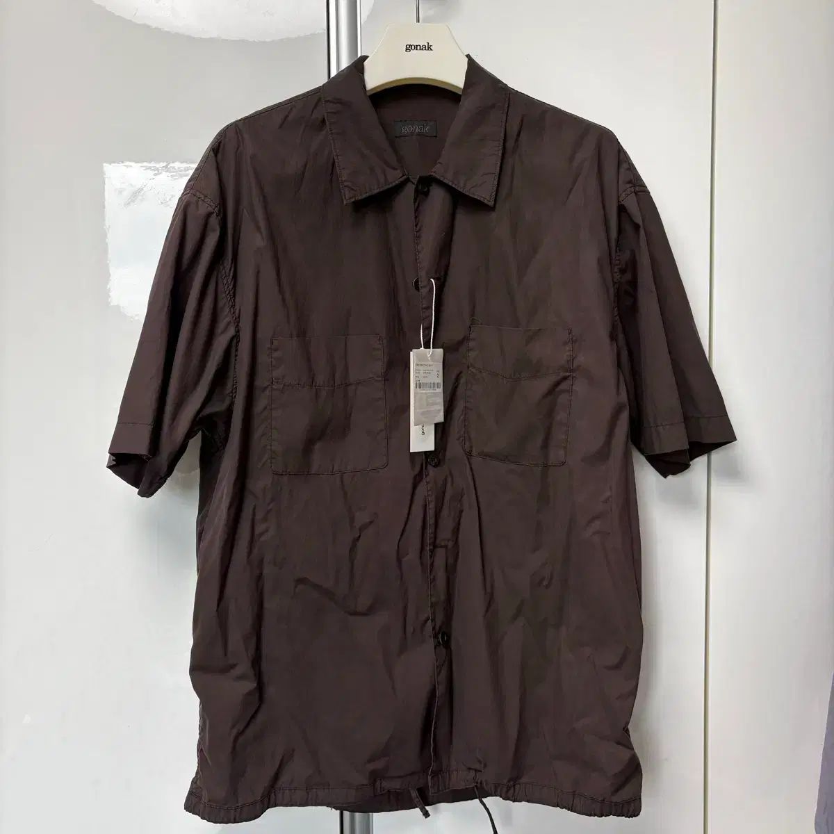 2ゴーラク ツーポケット ハーフ シャツ ダークブラウン (新品)