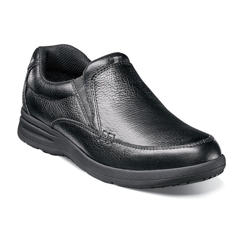 ノンブッシュ メンズ シューズ スリッポン・ローファー Nunn BushR Camens Moc Toe Casual Slip On Shoes Black Tumble ブラック