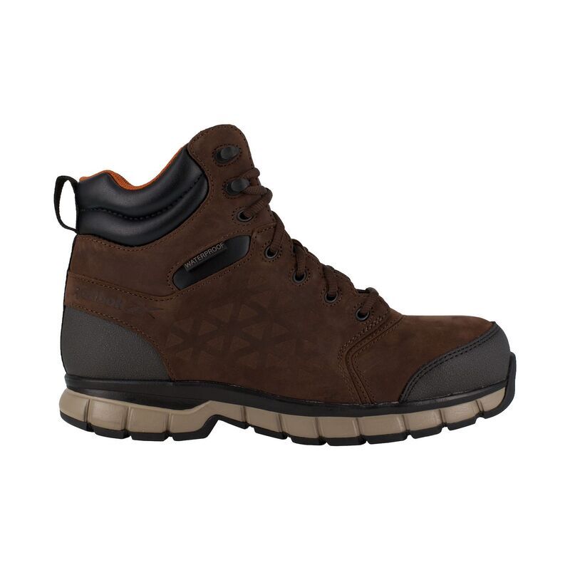 リーボック メンズ シューズ ブーツ・レインブーツ レザー Reebok Work Mens Leather Sublite Cushion Waterproof Composite Toe Boot - サムネイル