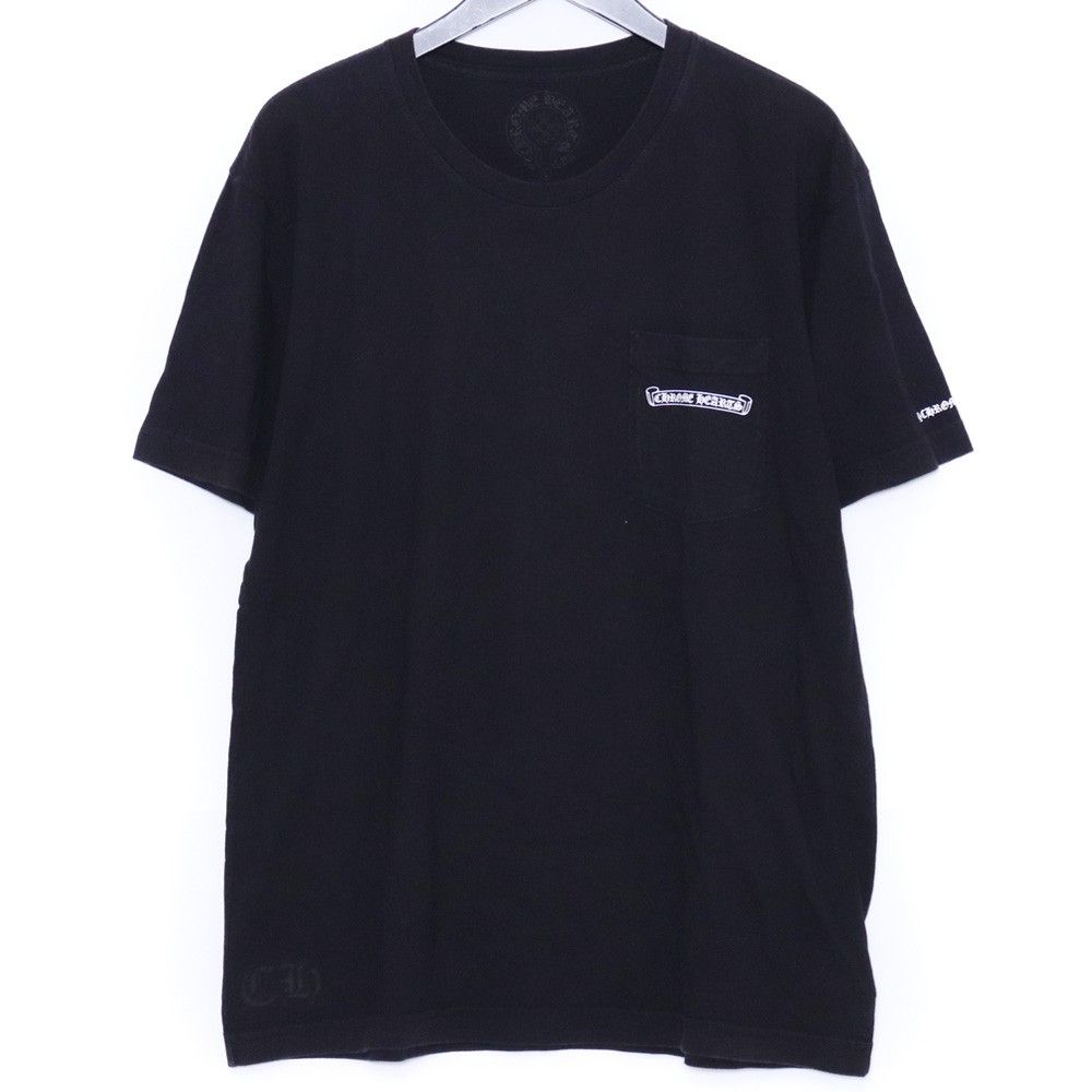 CHROME HEARTS スクロールラベル ポケットTシャツ Lサイズ ブラック