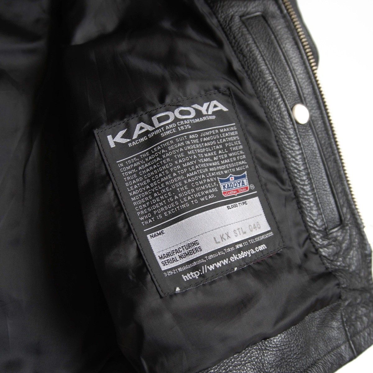 美品/ビッグサイズ】KADOYA【シングルライダースジャケット】 LL