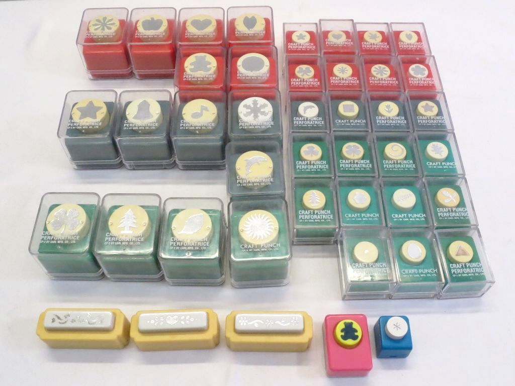 【232489】＜CARL カール事務器＞カーラクラフト CarlaCraft ペーパークラフト クラフトパンチ CP-1・CP-2・その他 ４３個セット