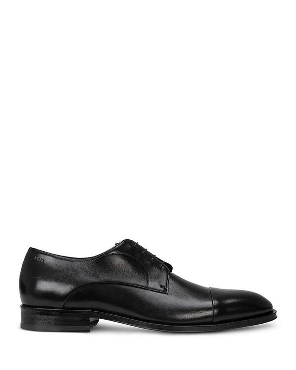 ボス メンズ シューズ オックスフォード ダービー キャップ BOSS Derrek Cap Toe Derby Shoes Black ブラック