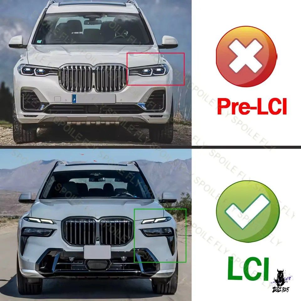 BMW X7 G07 LCI 2023-2024年式 フロントバンパーグリル Mパフォーマンススタイル LED付き