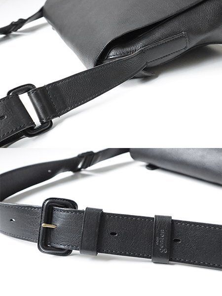dan genten ◇ レザー メッセンジャー バッグ 黒 (定価8万円くらい