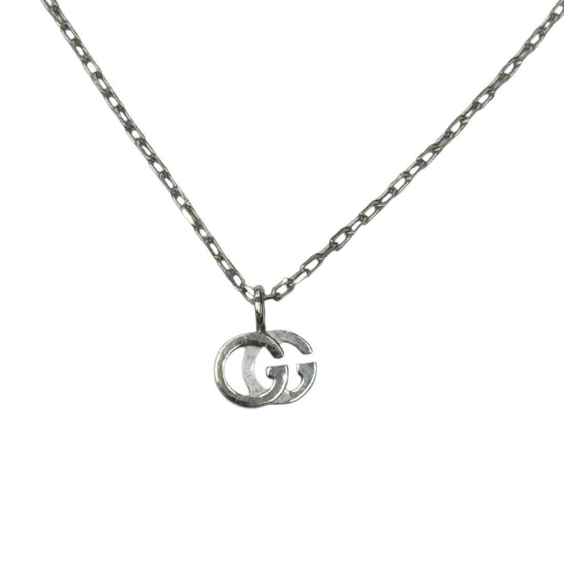 GUCCI グッチ インターロッキング K18WG AU750 ホワイトゴールド 3.0g ネックレス メンズ レディース アクセサリー 現行 人気 【ブランドギャラリー心斎橋店】
