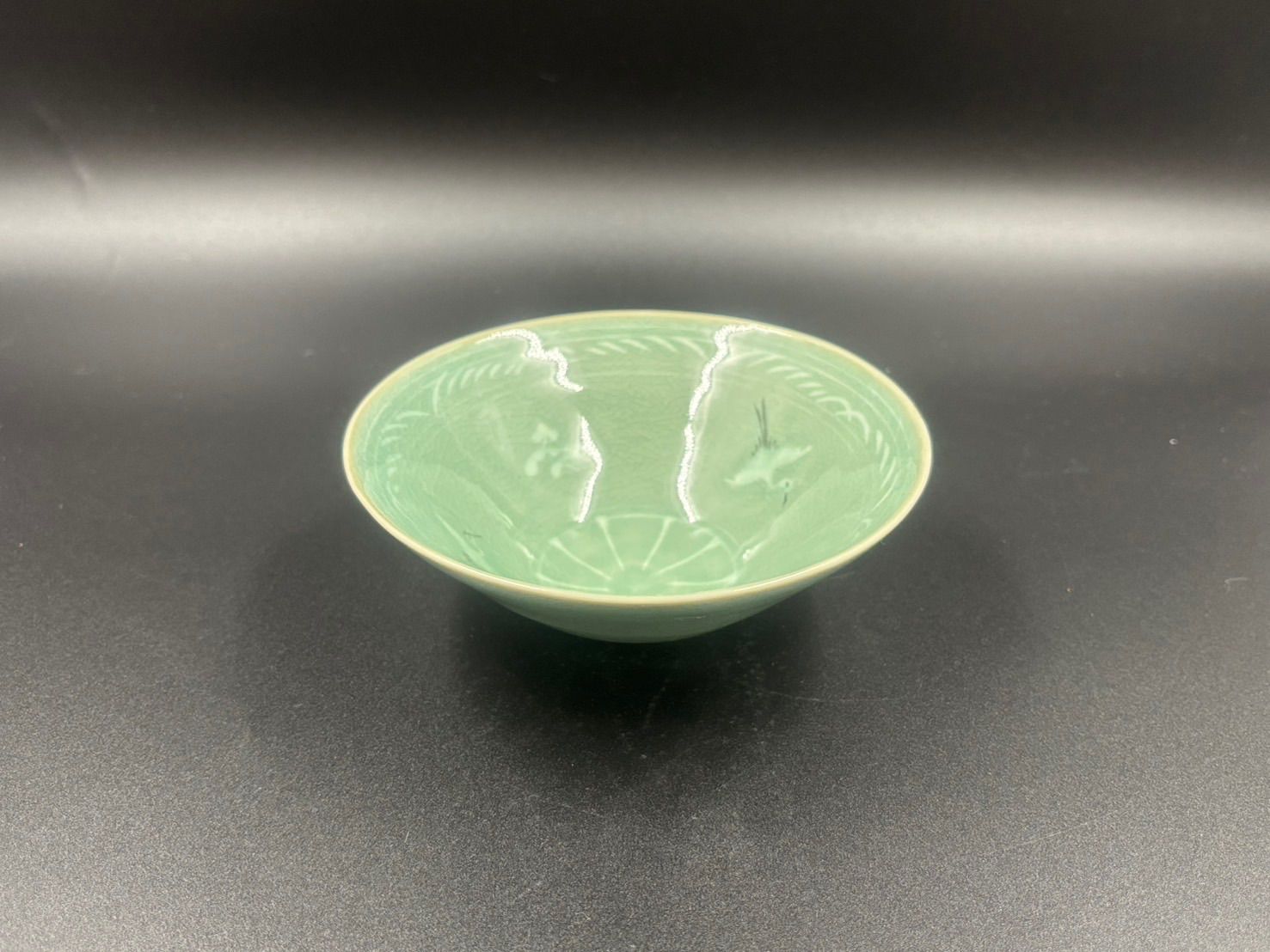 茶道具】青磁 茶碗 青岩作 「箱なし」骨董 古美術 - メルカリ