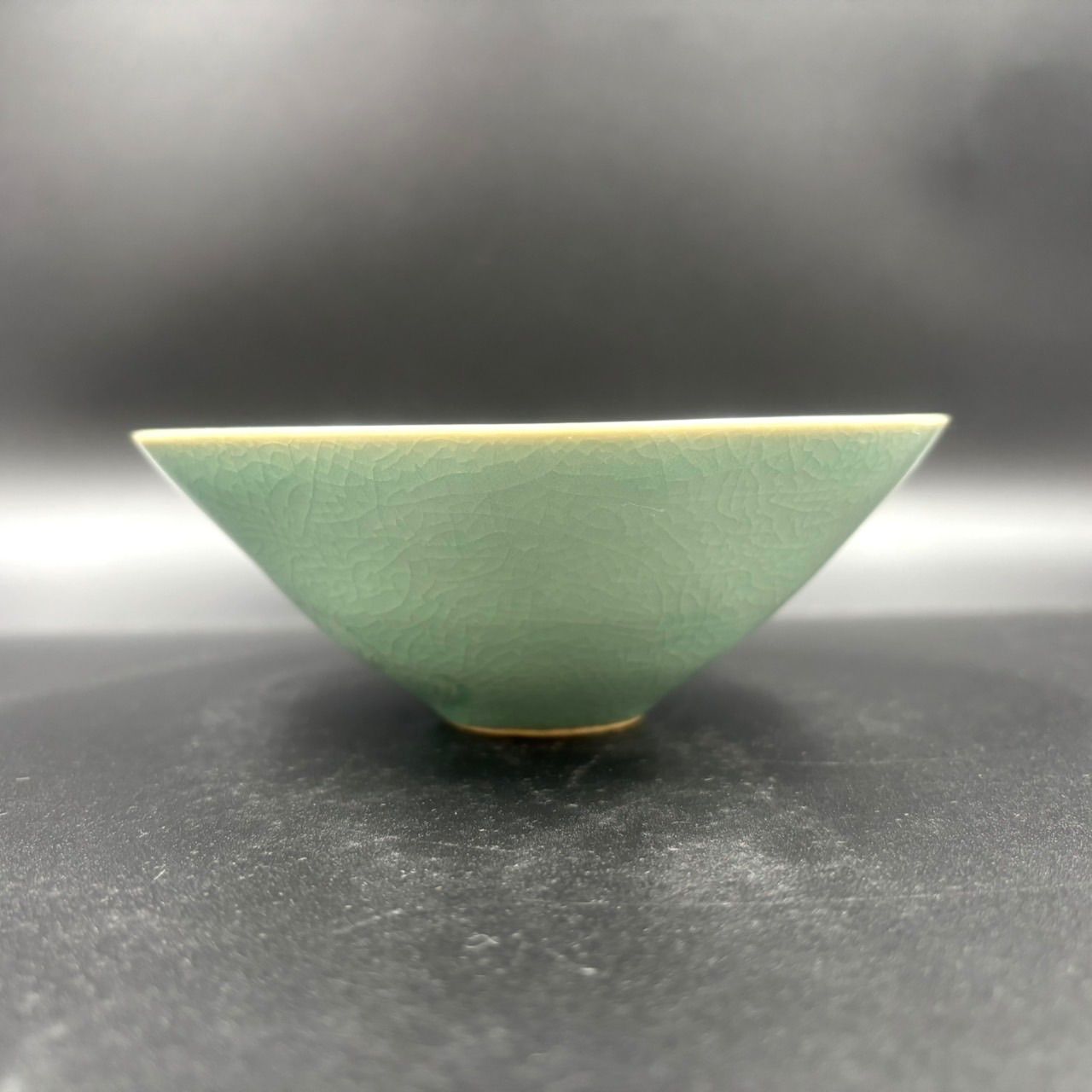 茶道具】青磁 茶碗 青岩作 「箱なし」骨董 古美術 - メルカリ