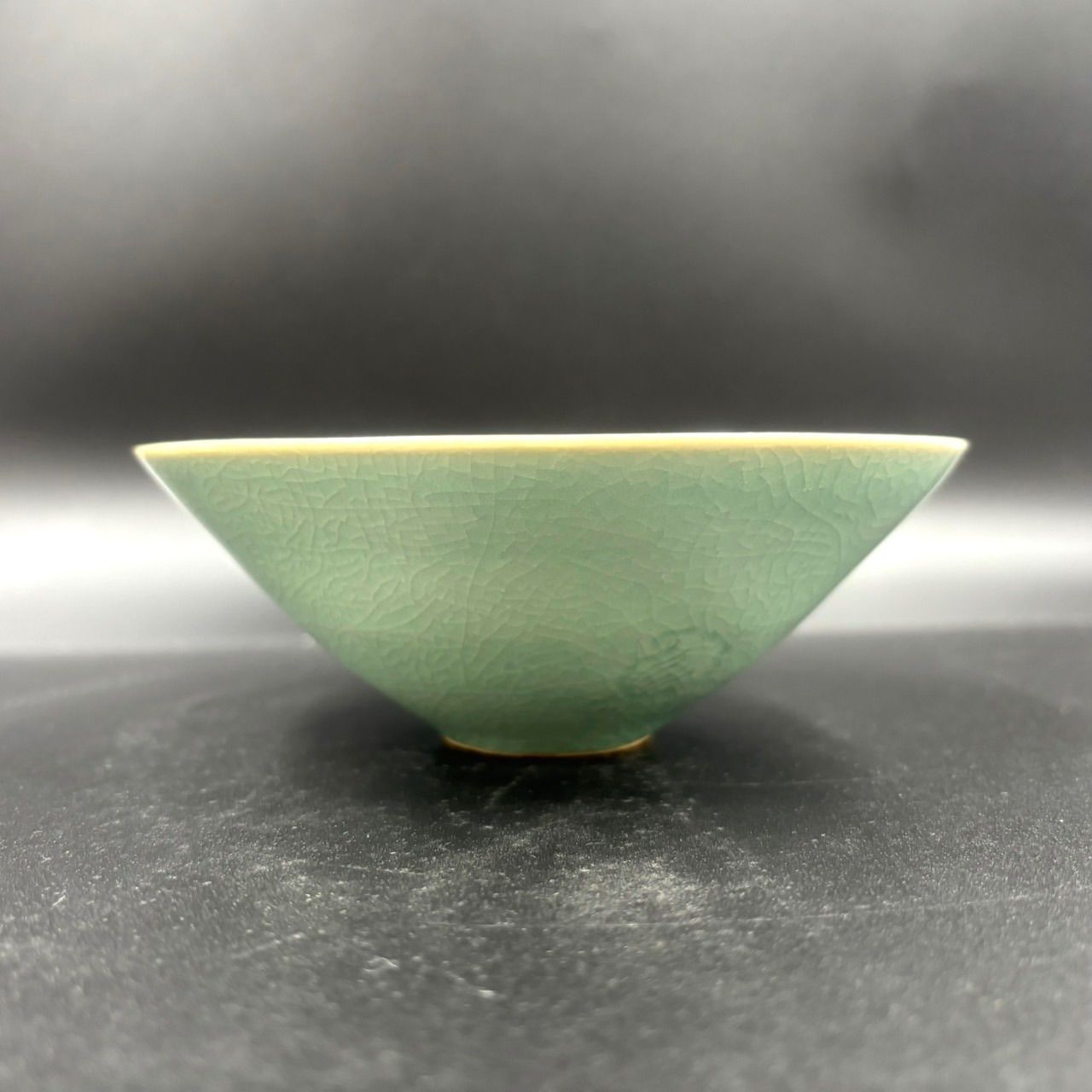 茶道具】青磁 茶碗 青岩作 「箱なし」骨董 古美術 - メルカリ