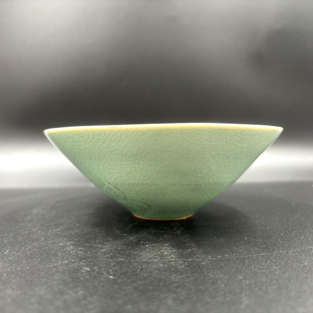 茶道具】青磁 茶碗 青岩作 「箱なし」骨董 古美術 - メルカリ