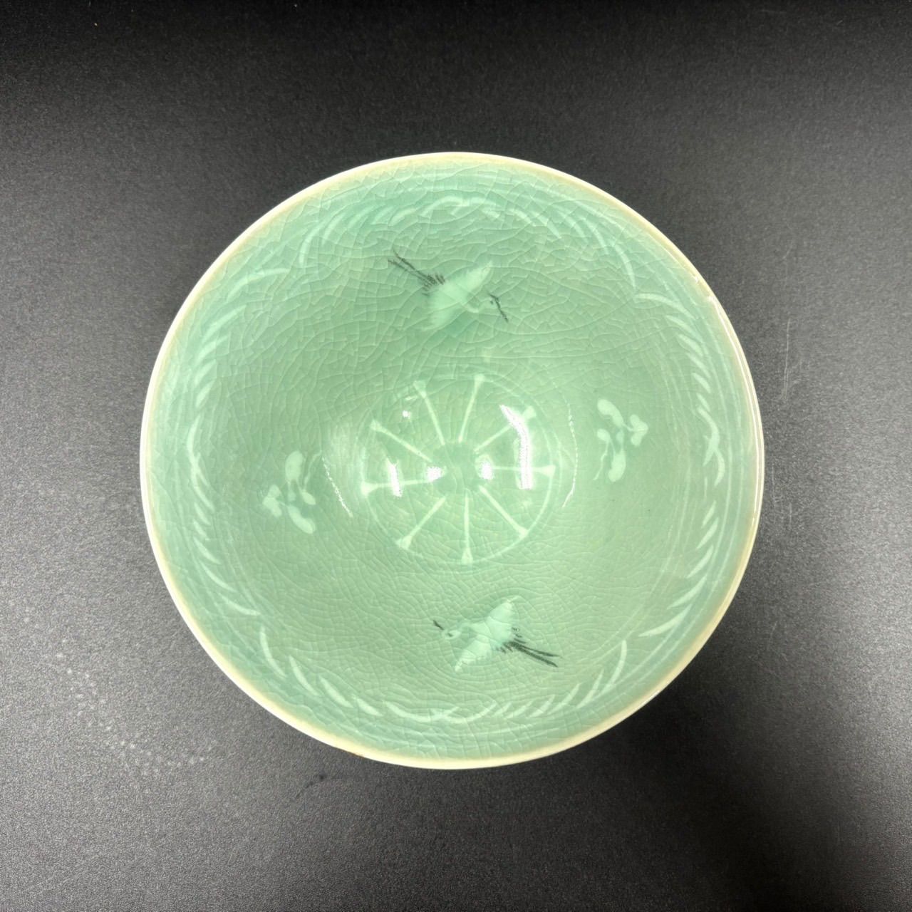 茶道具】青磁 茶碗 青岩作 「箱なし」骨董 古美術 - メルカリ