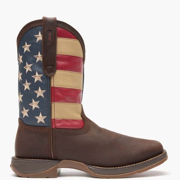 ドゥランゴ メンズ シューズ ブーツ・レインブーツ DURANGO Patriotic Pull On Western Flag Boot Brown And Union Flag ブラウン