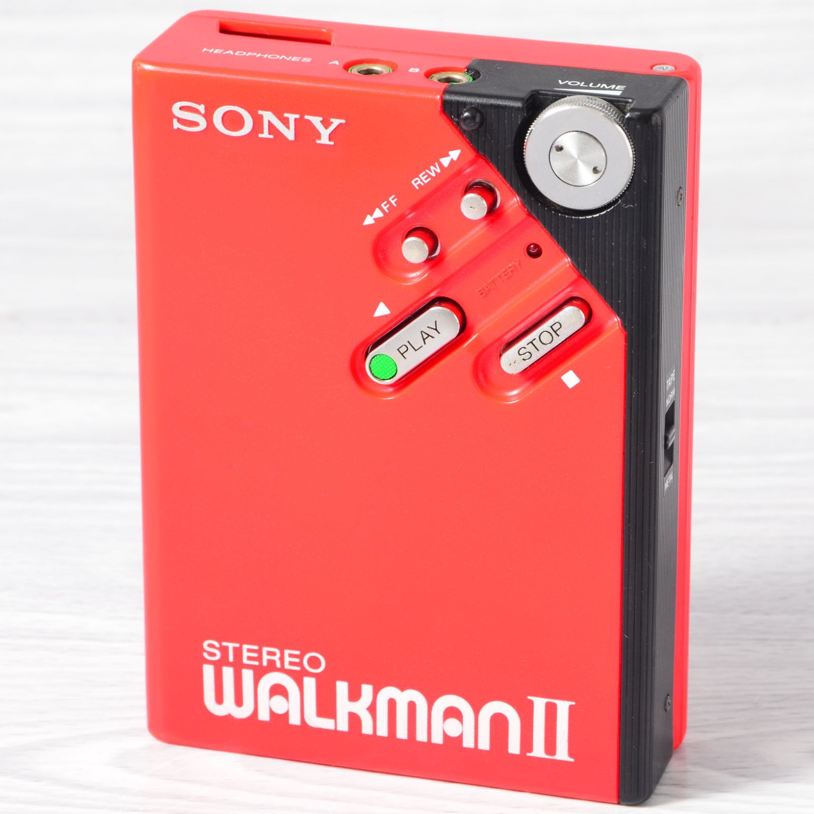 SONY WALKMAN WM-2 カセットウォークマン レッド ケース付 整備済