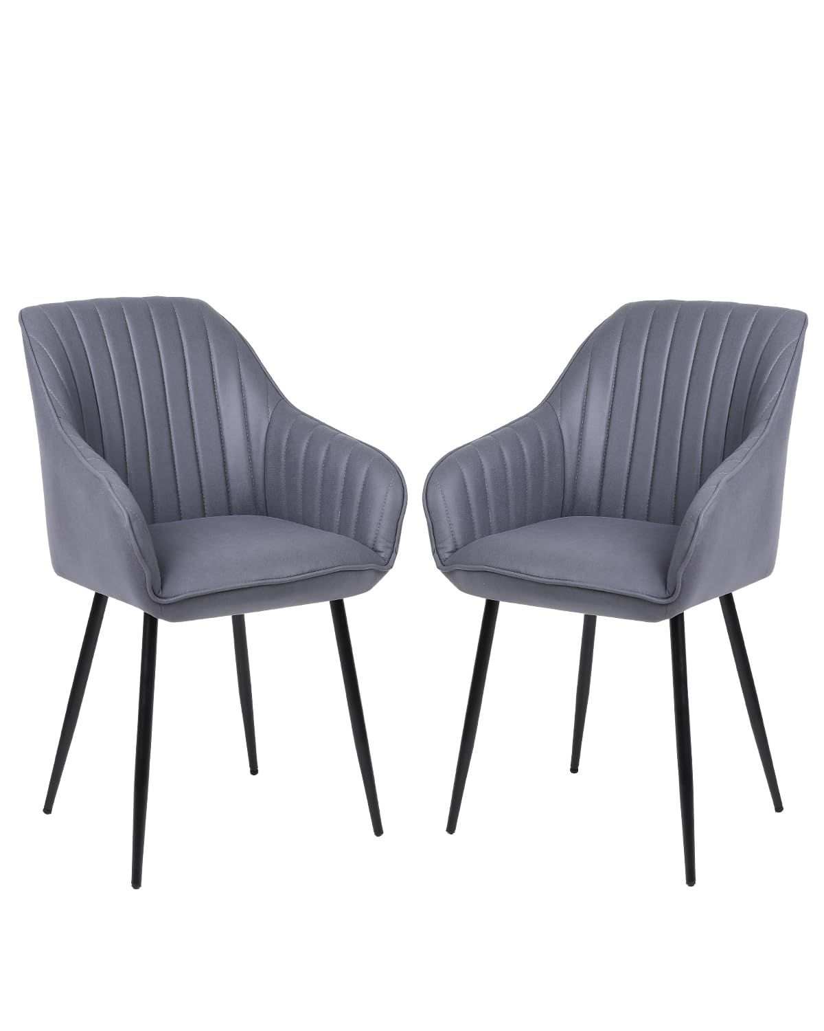 ダイニングチェア 2脚セット コスメチェア イームズチェア アームチェア おしゃれ カフェチェア dining chair リビング 椅子 クッション入り 本革質感 北欧 黒脚ry
